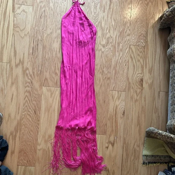 Camila Coehlo Payton Maxi Dress in Hot Pink Size XXS - Picture 6 of 8